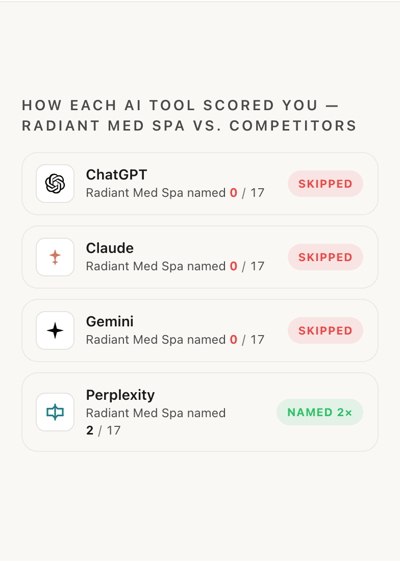 AI answer-engine results section
