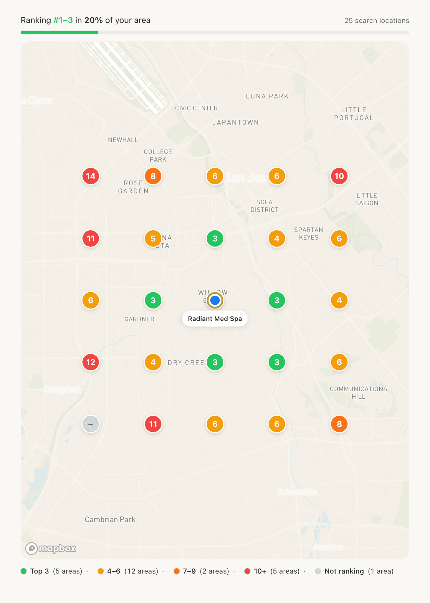 Geo-grid ranking map